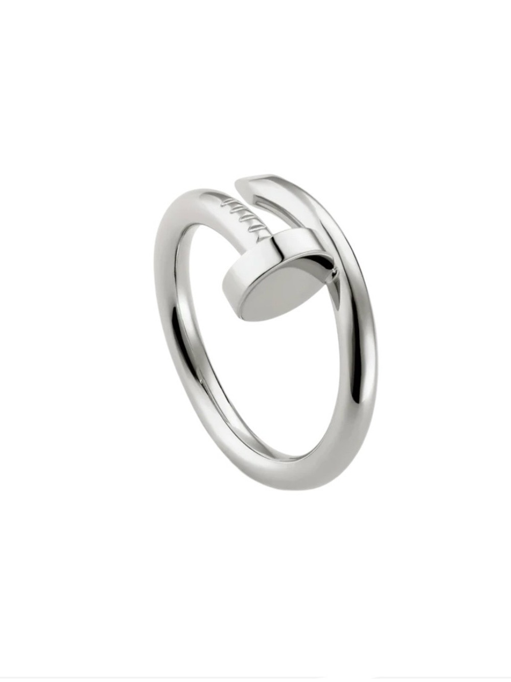 Generic Silver Stainless Steel Nail Cuff Ring